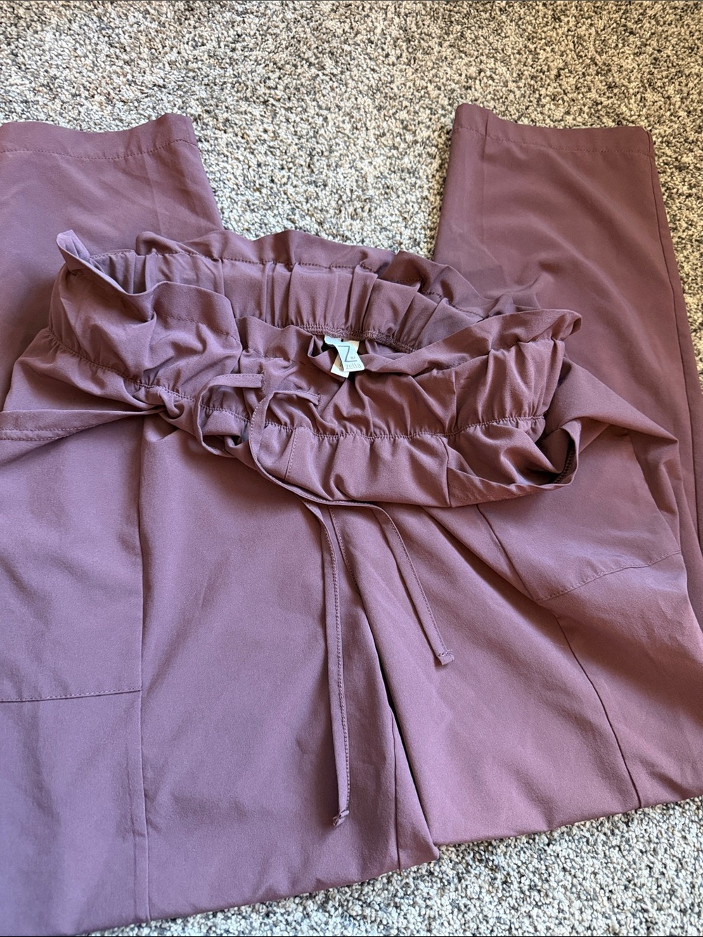 Zella High-Waist Paperbag Wide-Leg Pants - Mauve Purple - Picture 1 of 3